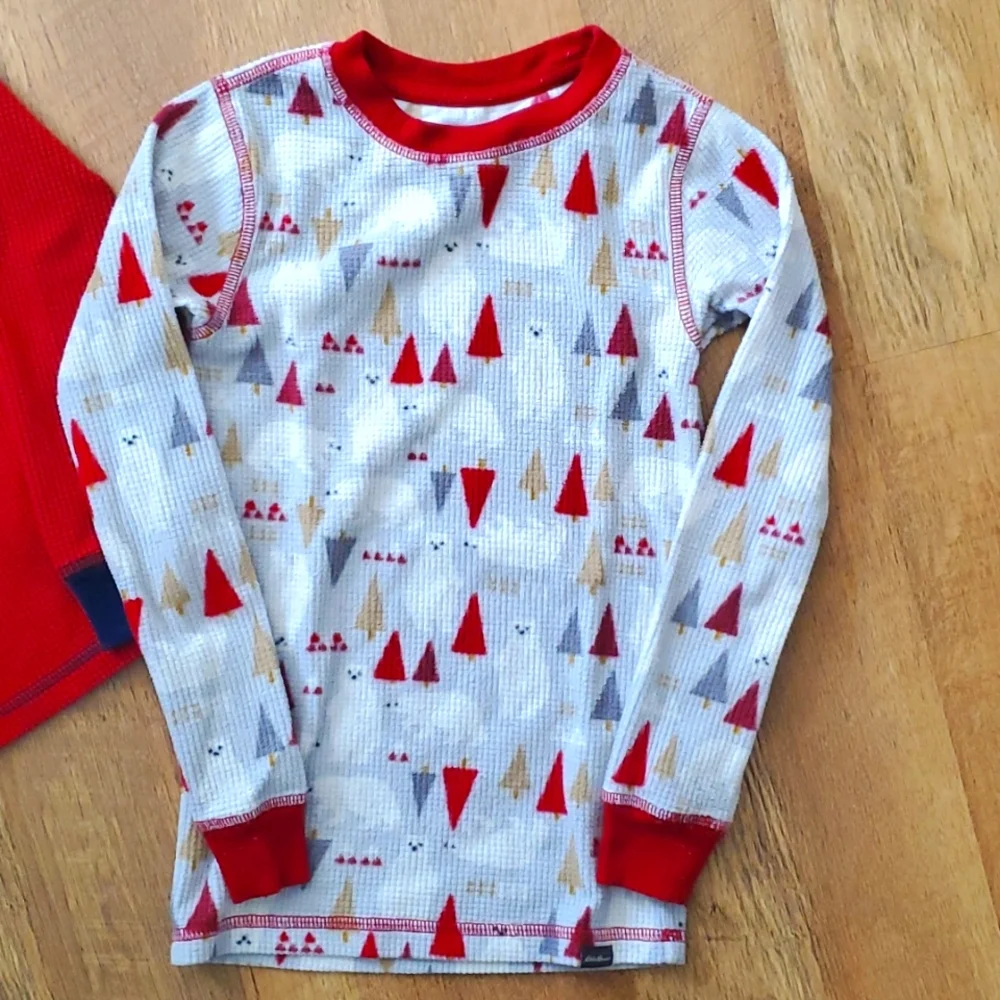 2 Eddie Bauer‎ Kids Size 6 Waffle Weave Winter Tops